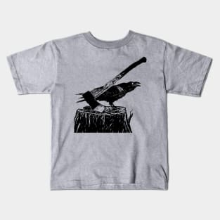 Raven and an axe Kids T-Shirt